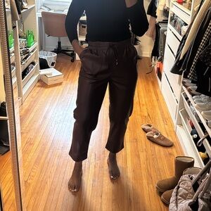 Faux Leather Joggers